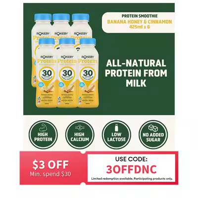Rokeby Farms Whole Protein Milk Smoothie Banana - Bundle of 6
