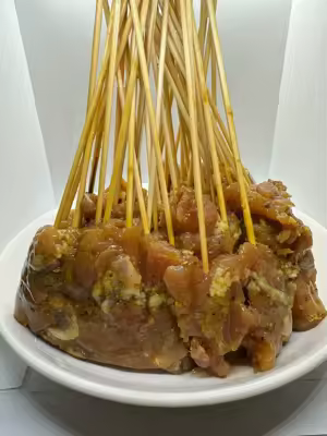 satay pork satay chicken satay 50 sticks with peanut sauce 500G