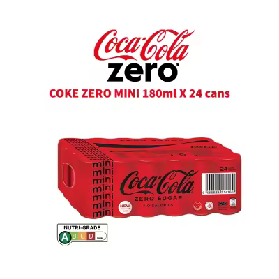 Coca-Cola Zero/Classic Mini Cans (24 X 180ML) - Case