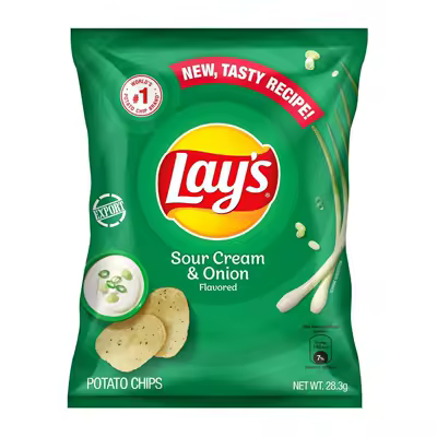 Lay's Sour Cream and Onion Potato Chips Snacks 28.3G