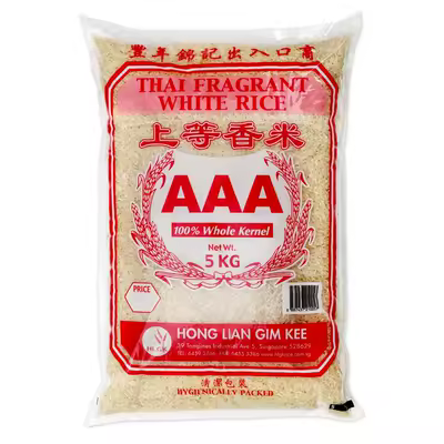 HLGK Thai AAA Fragrant White Rice 5kg