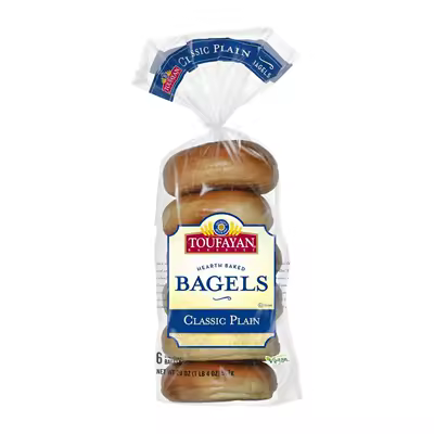 Toufayan Classic Plain Bagel Bread - Frozen